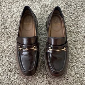 Sam Edelman Women's Laurs Lug Sole Loafer in Chestnut